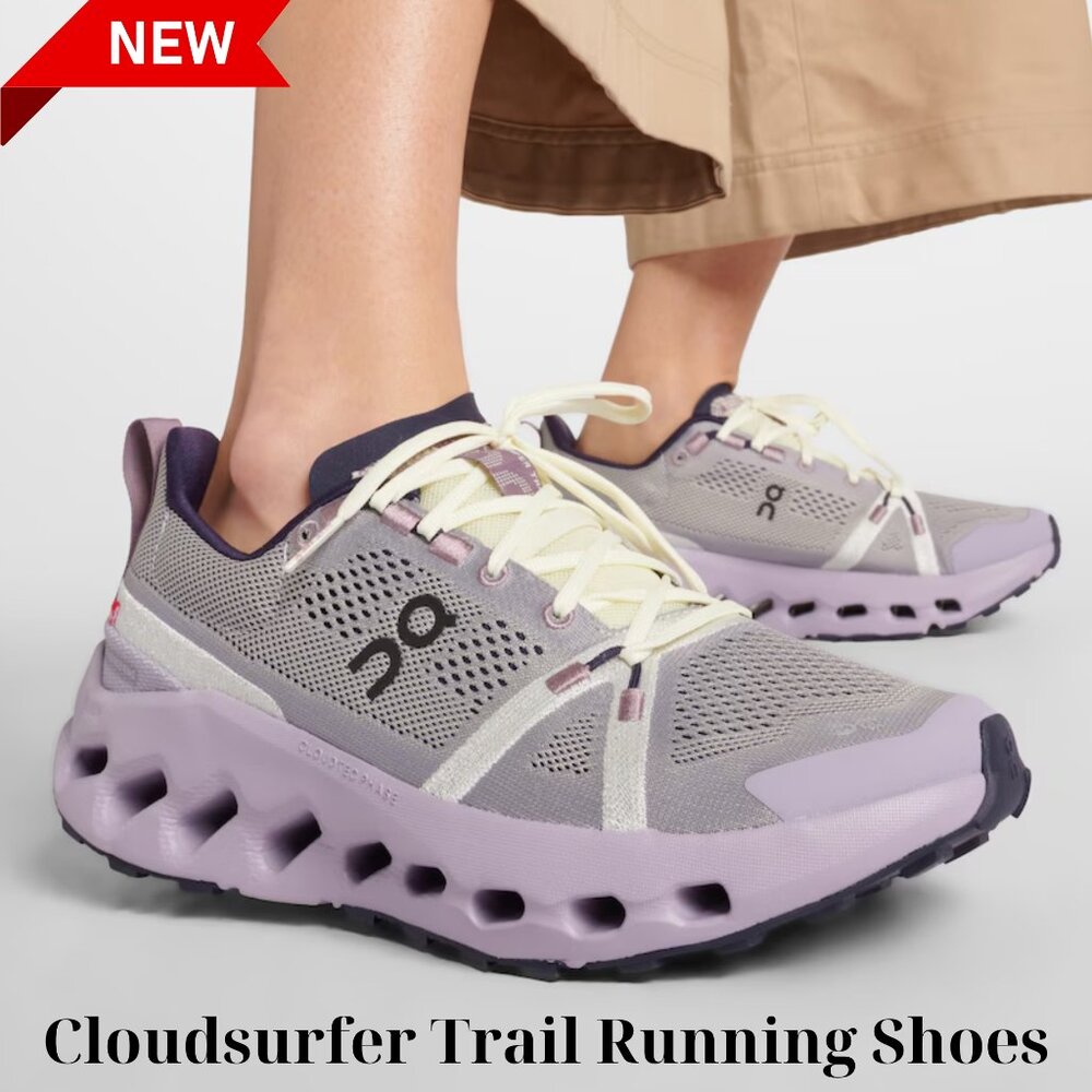 🆕On Women's Cloudsurgfer Trail Running Shoes, Lilac Color New Fashion For Women